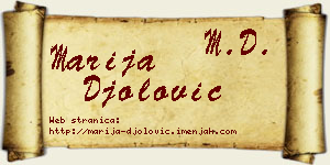 Marija Đolović vizit kartica